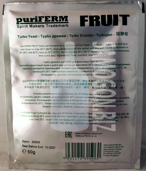 purifFERM FRUIT turbo yeast